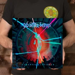 96 Bitter Beings - Synergy Restored LP Vinyl Record (Green in Blue with Pink Splatter Coloured Vinyl)