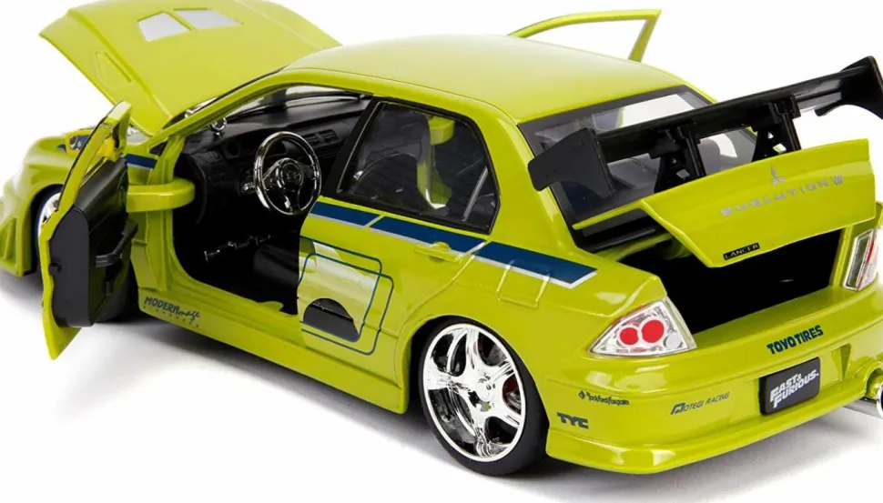 2 Fast 2 Furious - Brian’s 2002 Mitsubishi Lancer Evolution VII 1/24th Scale Metals Die-Cast Vehicle Replica