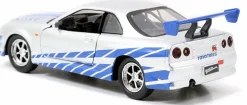 2 Fast 2 Furious - Brian’s 1999 Nissan Skyline GT-R R34 1/32 Scale Metals Die-Cast Vehicle Replica