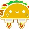 100% Soft - Space Taco Enamel Pin