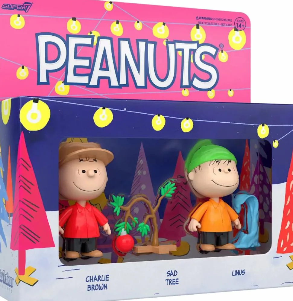 A Charlie Brown Christmas (1965) - Charlie Brown, Sad Tree & Linus ReAction 3.75" Action Figure Box Set