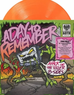 A Day To Remember - Attack Of The Killer B-Sides 10" Vinyl Record (2025 Record Store Day Exclusive Neon Orange Coloured Vinyl)