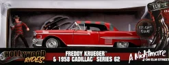 A Nightmare on Elm Street - Freddy Kreuger with 1958 Cadillac s62 1/24th Scale Hollywood Rides Die-Cast Vehicle Replica