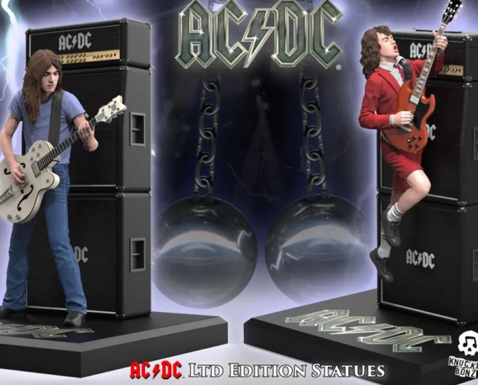 AC/DC - Angus & Malcolm Young Rock Iconz 1/9th Scale Statue (Set of 2)