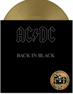 AC/DC - Back In Black LP Vinyl Record (50th Anniversary Gold Nugget Coloured Vinyl)