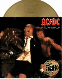 AC/DC - If You Want Blood You've Got It 50th Anniversary LP Vinyl Record (Gold Coloured Vinyl)