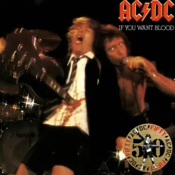 AC/DC - If You Want Blood You've Got It 50th Anniversary LP Vinyl Record (Gold Coloured Vinyl)