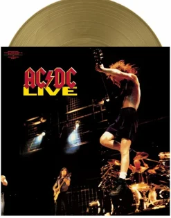 AC/DC - Live 2xLP Vinyl Record (50th Anniversary Gold Nugget Coloured Vinyl)