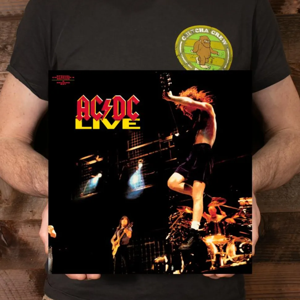 AC/DC - Live 2xLP Vinyl Record (50th Anniversary Gold Nugget Coloured Vinyl)