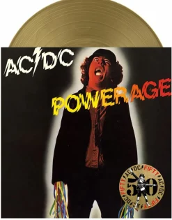 AC/DC - Powerage LP Vinyl Record (50th Anniversary Gold Nugget Coloured Vinyl)