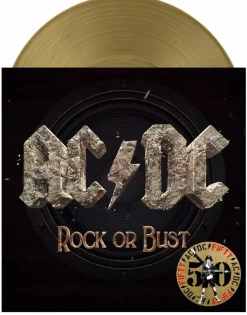 AC/DC - Rock or Bust 50th Anniversary LP Vinyl Record (Gold Coloured Vinyl)