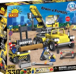 Action Town - 330 Piece Construction Crane and Forklift