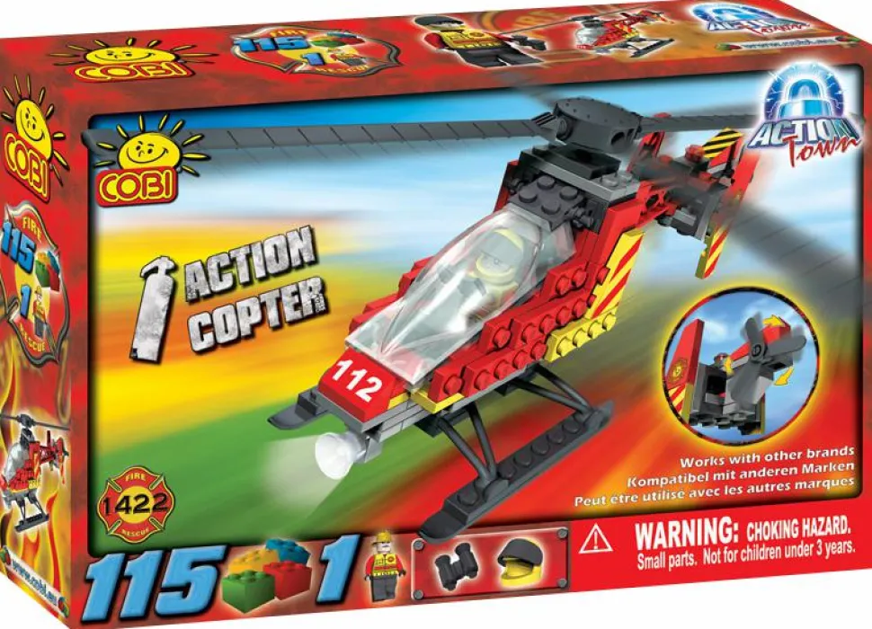Action Town - 115 Piece Fire Action Copter
