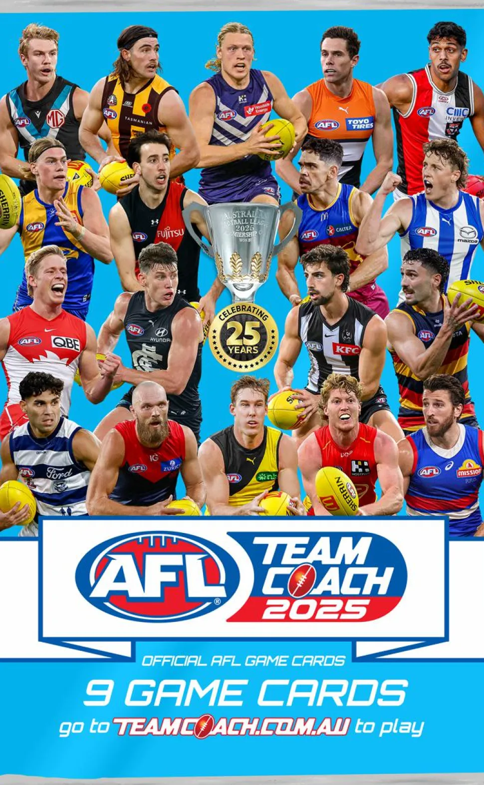 AFL Football - 2025 TeamCoach Footy Trading Cards Box (Display of 36)