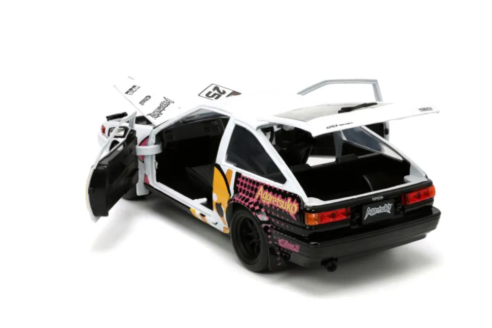 Aggretsuko - Aggretsuko & 1986 Toyota Trueno (AE86) 1/24th Scale Die-Cast Vehicle