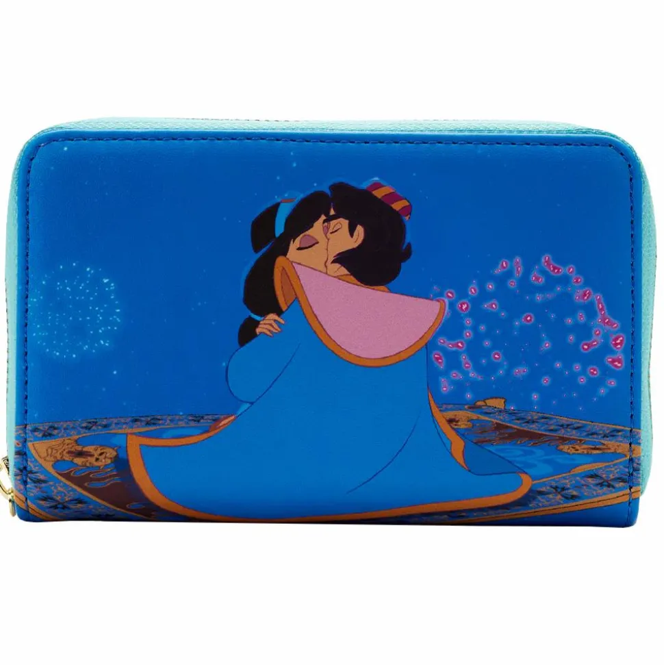 Aladdin (1992) - Scenes 4” Faux Leather Zip-Around Wallet