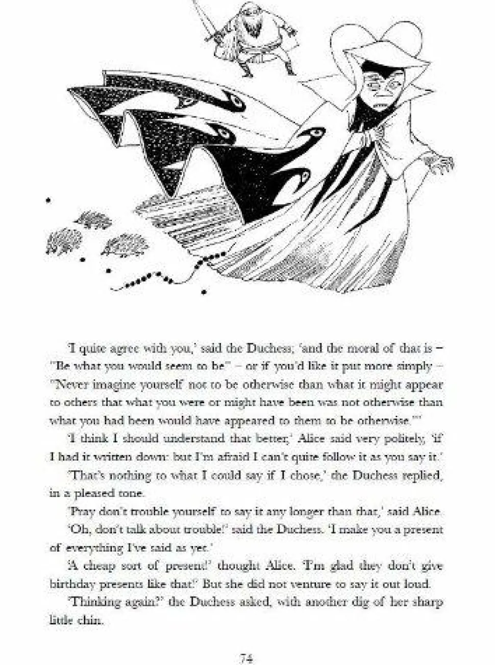 Alice in Wonderland - Alice's Adventures in Wonderland by Lewis Carroll & Illustrated by Tove Jansson Hardcover Book