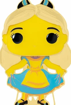 Alice in Wonderland - Curtsying Alice Glow-in-the-Dark 4" Pop! Enamel Pin
