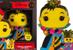 Alice in Wonderland - Queen and King of Hearts Glow-in-the-Dark 4" Pop! Enamel Pin