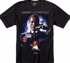 American Psycho - American Psycho x Color Bars Poster Black T-Shirt