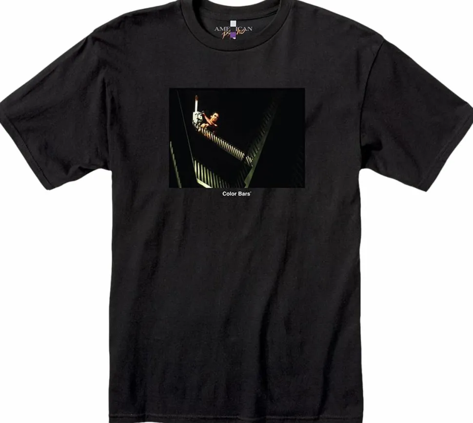 American Psycho - American Psycho x Color Bars Chainsaw Black T-Shirt