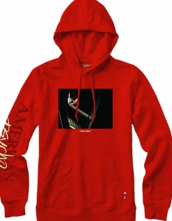American Psycho - American Psycho x Color Bars Chainsaw Red Sweatshirt Hoodie