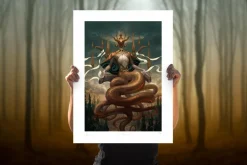Angelarium - Kundaliel: Angel of Ophiuchus Fine Art Print by Peter Mohrbacher