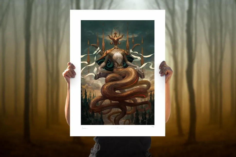 Angelarium - Kundaliel: Angel of Ophiuchus Fine Art Print by Peter Mohrbacher