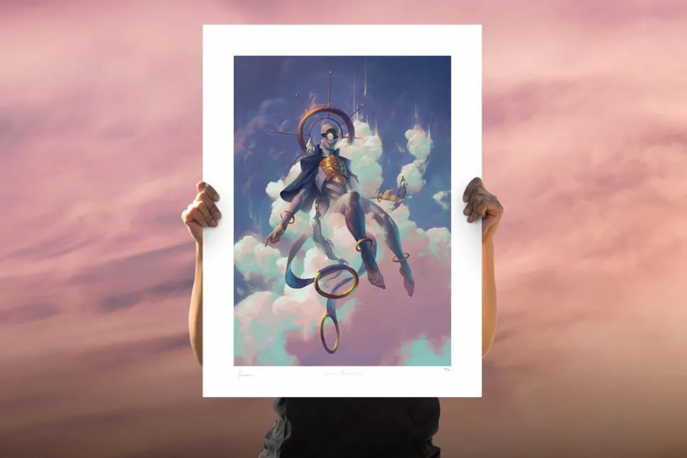 Angelarium - Sahaqiel: In the Great Expanse Fine Art Print by Peter Mohrbacher
