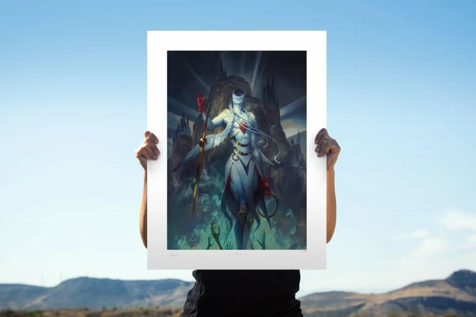 Angelarium - Simikiel: Sword of Absolution Fine Art Print by Peter Mohrbacher