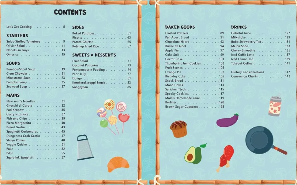 Animal Crossing - The Unofficial Animal Crossing Cookbook Hardcover Book
