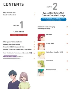 Anime & Manga Digital Coloring Guide by Teruko Sakurai Paperback Book