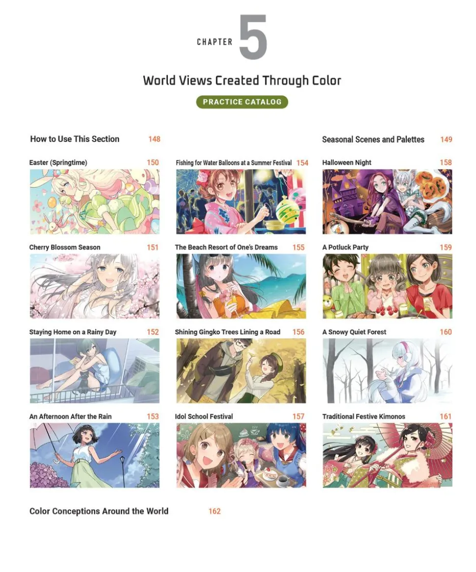 Anime & Manga Digital Coloring Guide by Teruko Sakurai Paperback Book