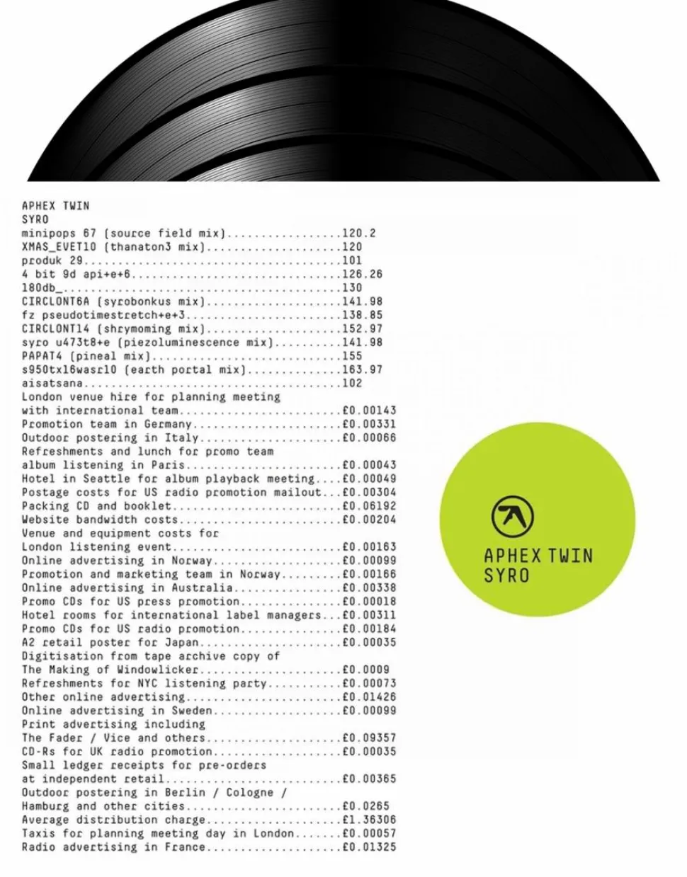 Aphex Twin - Syro 3xLP Vinyl Record