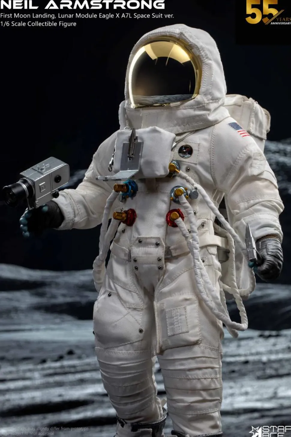 Apollo 11 - Neil Armstrong (First Moon Landing, Lunar Module Eagle X A7L Space Suit Version) 1/6th Scale Action Figure