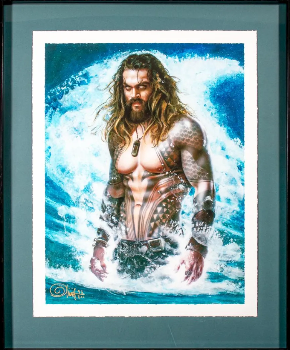 Aquaman (2018) - Permission to Come Aboard Fine Art Print by Olivia De Berardinis (Framed Art Print)