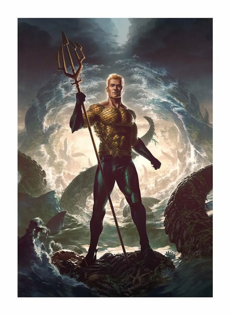 Aquaman - Aquaman Premium Art Print by Fabian Schlaga