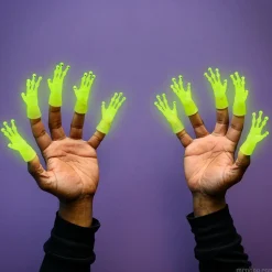 Archie McPhee - Alien Hand Glow-in-the-Dark Finger Puppet (Single Unit)