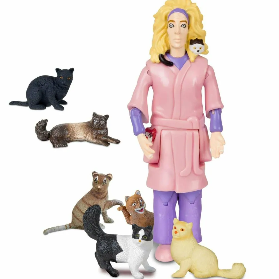 Archie McPhee - Crazy Cat Lady with Cats 5” Action Figure