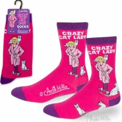 Archie McPhee - Crazy Cat Lady Women’s Socks (One Size)