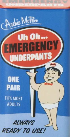 Archie McPhee - Uh Oh… Emergency Underpants (One Size)