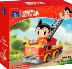 Astro Boy - Astro Boy in Fire Engine Building Block Construction Set (184 Pieces)