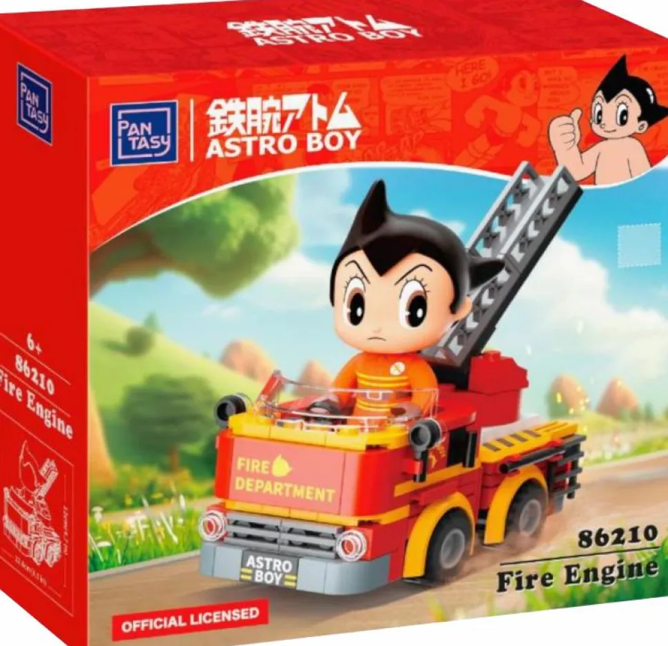 Astro Boy - Astro Boy in Fire Engine Building Block Construction Set (184 Pieces)