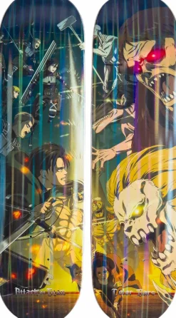 Attack on Titan - Attack on Titan x Color Bars Battle 8.25" Skateboard Deck Set (Set of 2) (Decks Only)