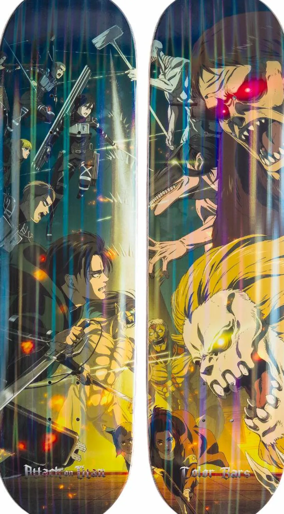 Attack on Titan - Attack on Titan x Color Bars Battle 8.25" Skateboard Deck Set (Set of 2) (Decks Only)