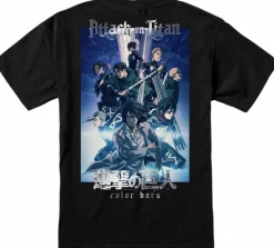 Attack on Titan - Attack on Titan x Color Bars Brigade Black T-Shirt