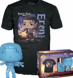 Attack on Titan - Eren Jaeger with Marks (Transparent) Pop! Vinyl Figure & T-Shirt Box Set