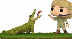 Australia Zoo: Home of The Crocodile Hunter - Steve Irwin with ‘Agro’ the Crocodile Pop! Moment Vinyl Figure 2-Pack