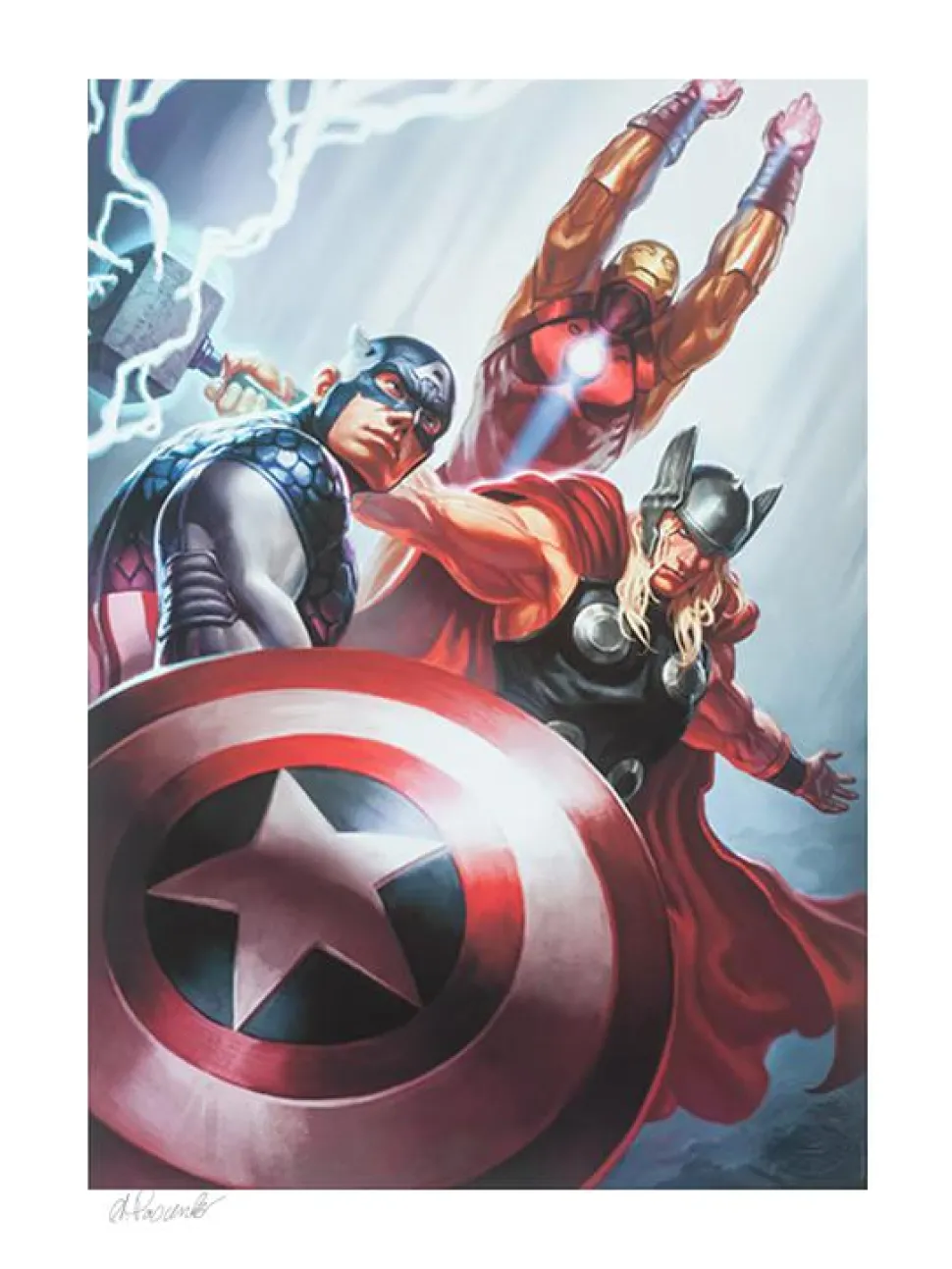 Avengers - Avengers Trinity Premium Art Print by Alex Pascenko