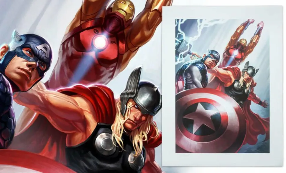 Avengers - Avengers Trinity Premium Art Print by Alex Pascenko